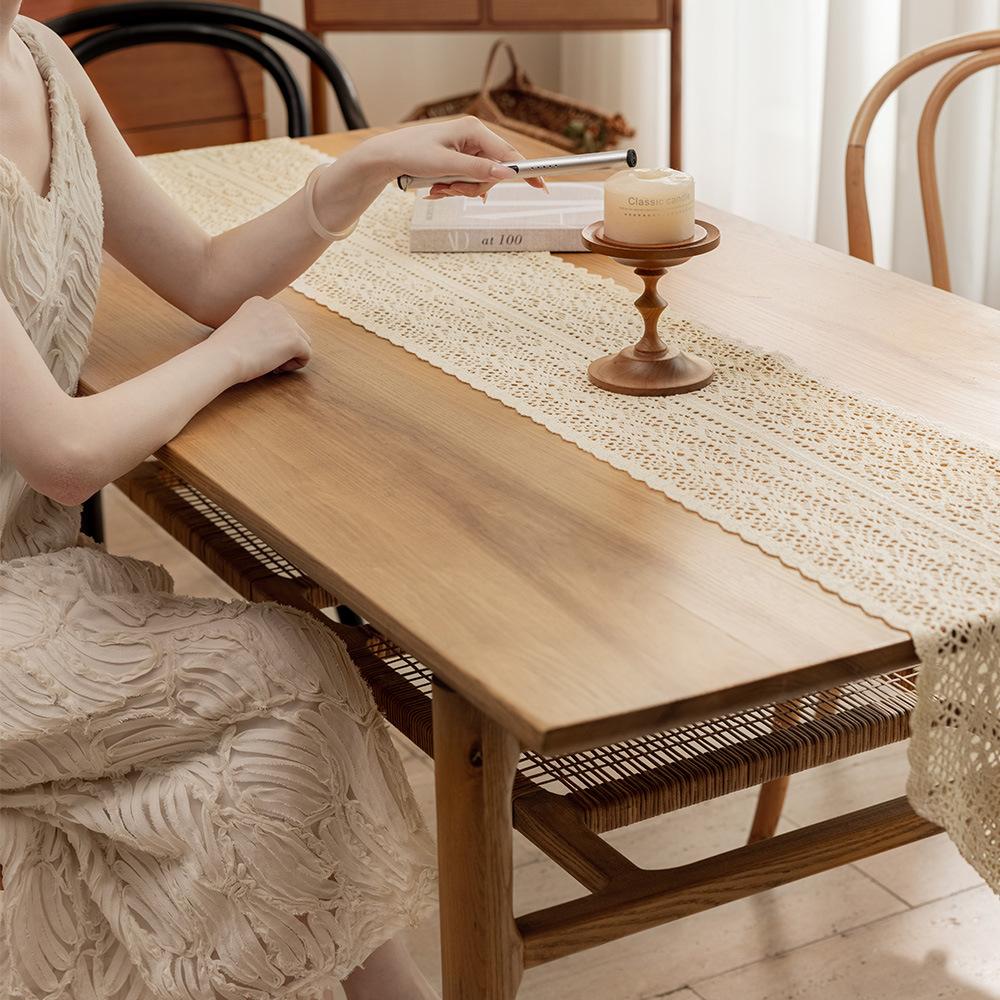 Country Table Flag Hollow Retro Cotton Thread Crochet Table Flag Lace Tablecloth Sen Series Tv Cabinet Coffee Table Cover