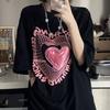 Oversized T Shirt Love Graphic Tshirts Womens New Cute Tees Couple Tshirt Streetwear Yk Tops Harajuku Sweet Clothing