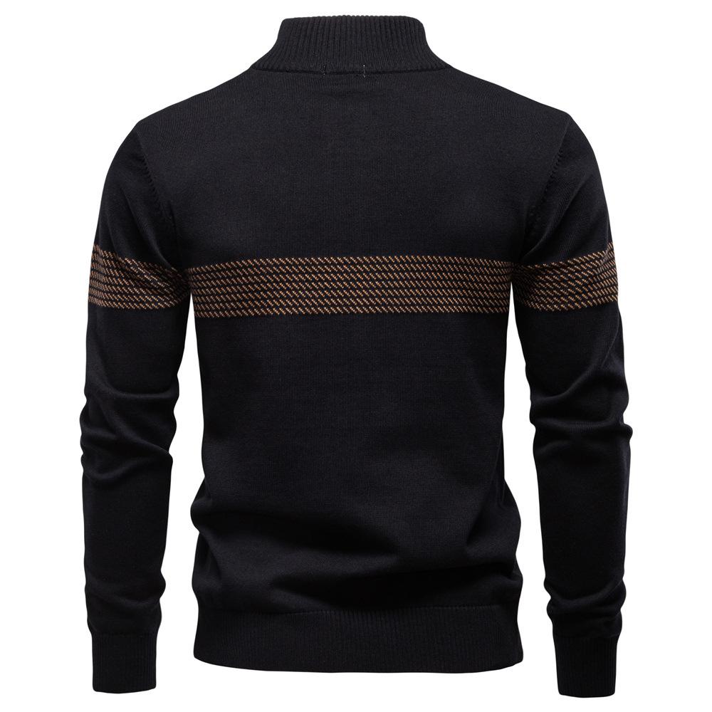 Polo Ralph Lauren 2025 Autumn and Winter Embroidery New Business Stand Collar Men's Pure Cotton Sweater, High-quality Casual Half Zipper Men's Top