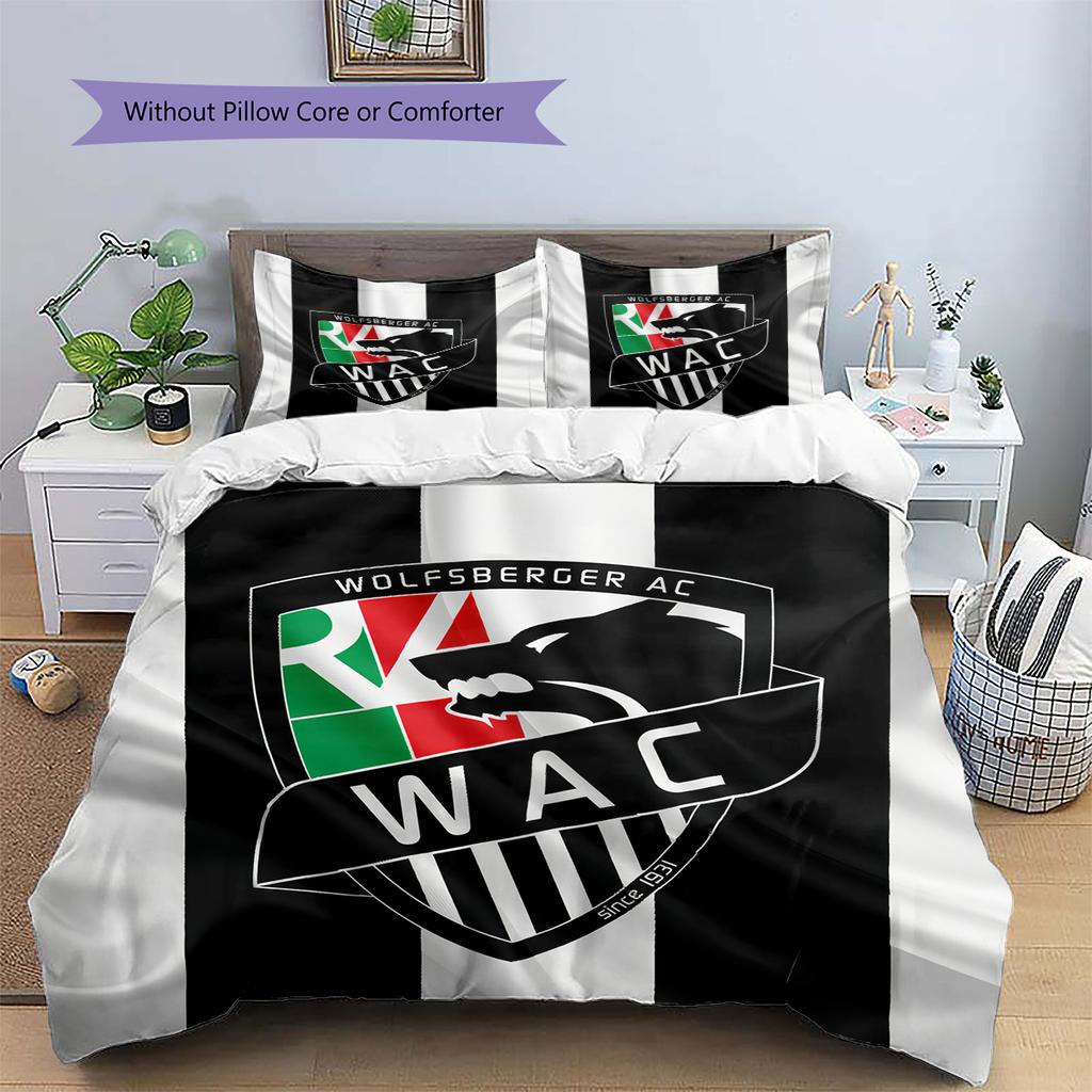 Wolfsberger AC Motif Literie Décoration de Maison Cadeau d'Anniversaire et de Fête (1 housse de couette + 2 taies d'oreiller, sans garniture.)