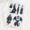 Pet Tape Journal Dark Night Witch Sticker Magic Woman Character Sticker Card Landscaping Collage Decoration