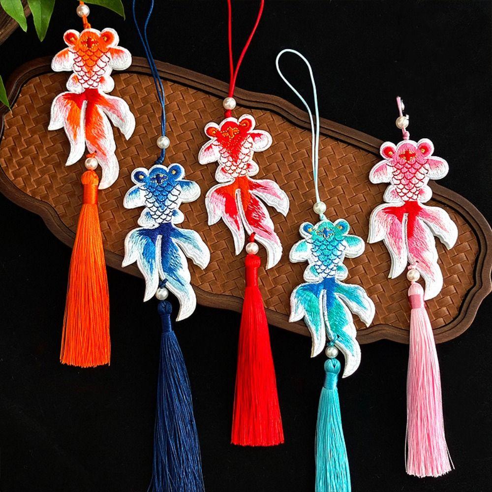 Ancient Style Hanging Koi Fish Pendant Chinese Tassels Ornaments  Spring Festival Celebration