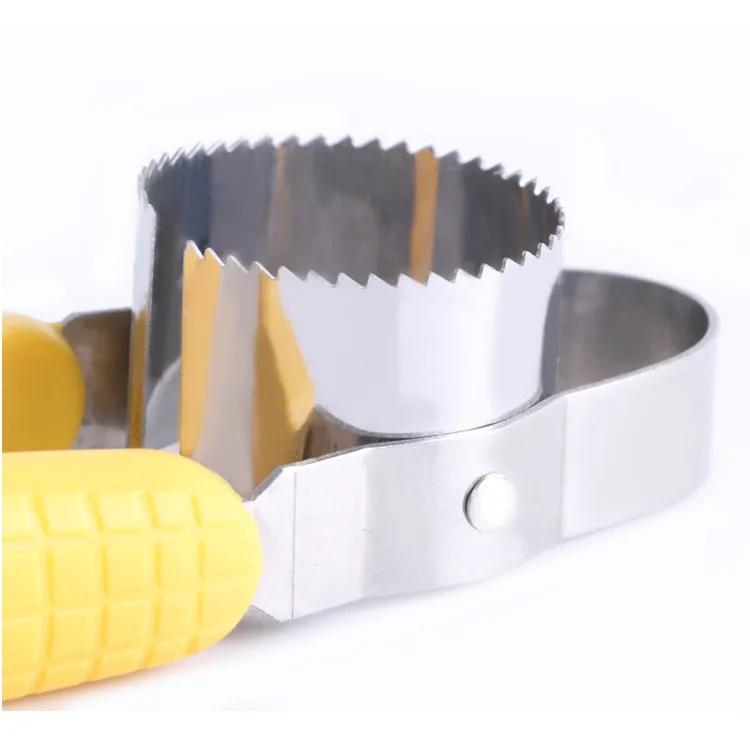 New Manual Stainless Steel Corn Thresher Peeler Cob Stripper Remover Food Crusher Separator Creative Fruit Vegetable Kitchen Gad