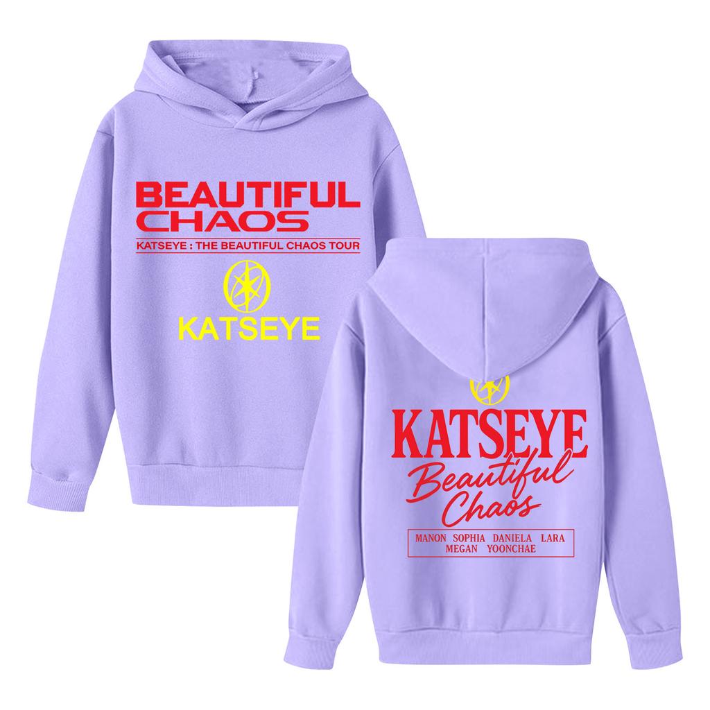 Kids' Long Sleeve Loose Pullover Letter Print Drawstring Hooded Sweatshirt