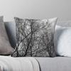 Monochrome Nature Tree Pillowcase Polyester Linen Velvet Printed Zip Decor Throw Pillow Case Home Cushion Cover 45X45