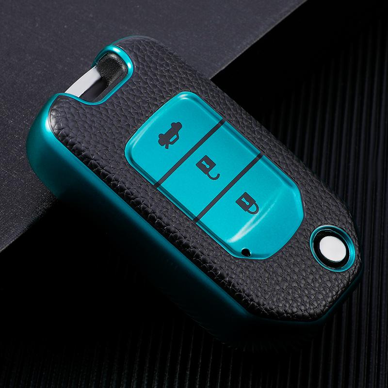 Leder TPU Shell Cover Fob für Honda Civic HRV CRV XRV CR-V Crider Odyssey Pilot Fit Accord Auto Schlüssel fall Schutz Zubehör
