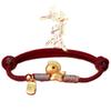 2026 Jahr des Drachen Rotes Schnurarmband - Sandgold Farbechtheit, Handgeknüpftes Chinesisches Tierkreiszeichen Neujahrsgeschenk