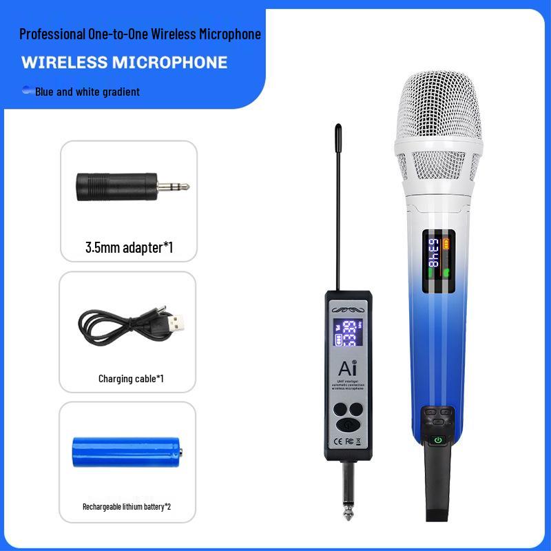 New Dual Wireless Microphone for Home, KTV, Stage, Live Streaming with Anti-Howling Noise Reduction and Sound Card Compatibility