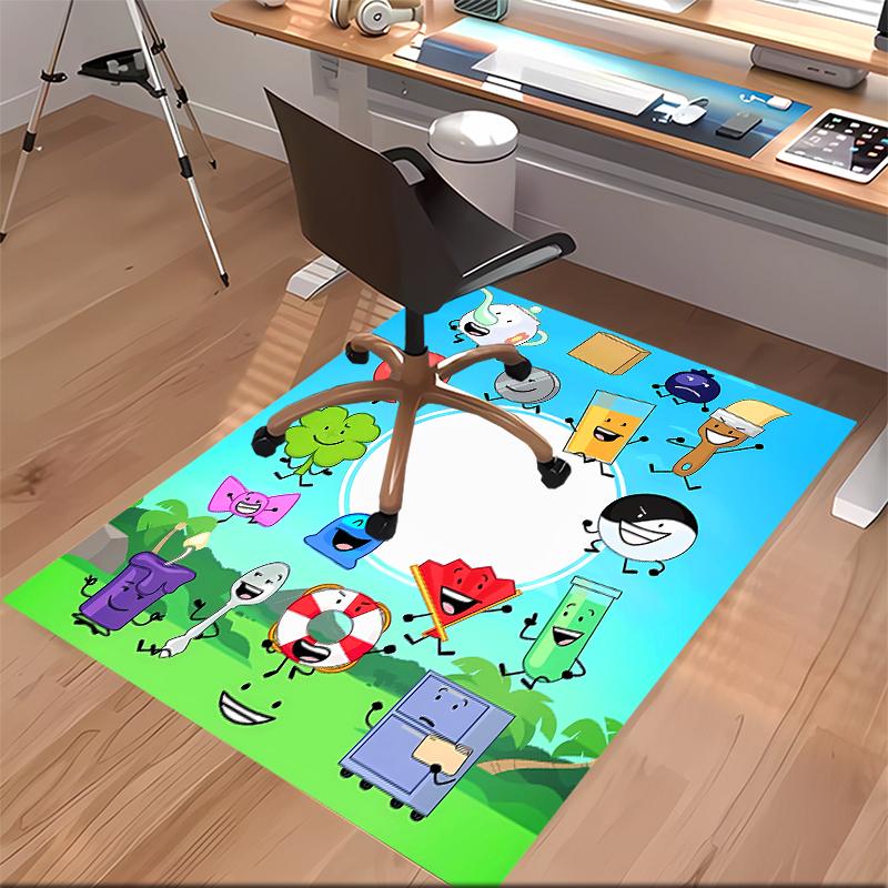 1pc Inanimate Insanity Print Area Rug - Soft, Washable Non-Slip Indoor Mat for Office Chairs, Living Room, Home Office Decorative Rug
