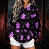 Women's Halloween Print Hoodie Pullover for Casual Everyday Wear