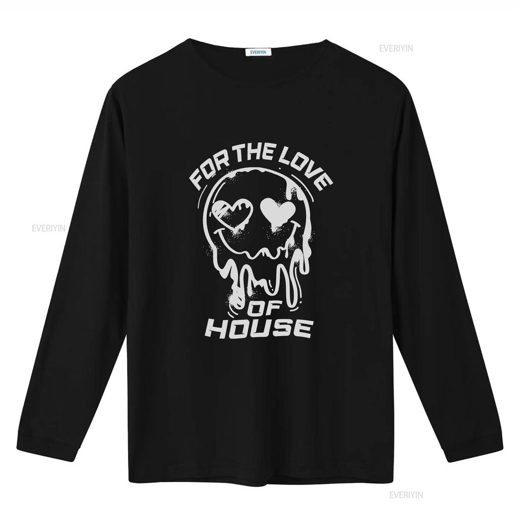 House Music T shirt For The Love Of Rave Clothing Party DJ Lovers vintage Washed Stylish graphic Stretched Soft Versatile
