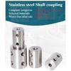 D25L30 10mm/11mm/12mm/12.7mm/13mm/14mm/15mm Stainless Steel Coupling Transmission Adapter Connector Double-hole Rigid Coupling