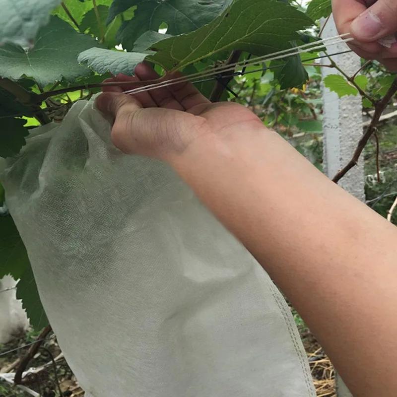 100Pcs Drawstring Style Grape Protect Bag Fruit Protection Bags Mesh Bag Against Insect Pouch Waterp Mini Greenhouse
