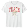Teach Pink Heart Print Leopard Unisexs TShirt Glam Teacher Teaching