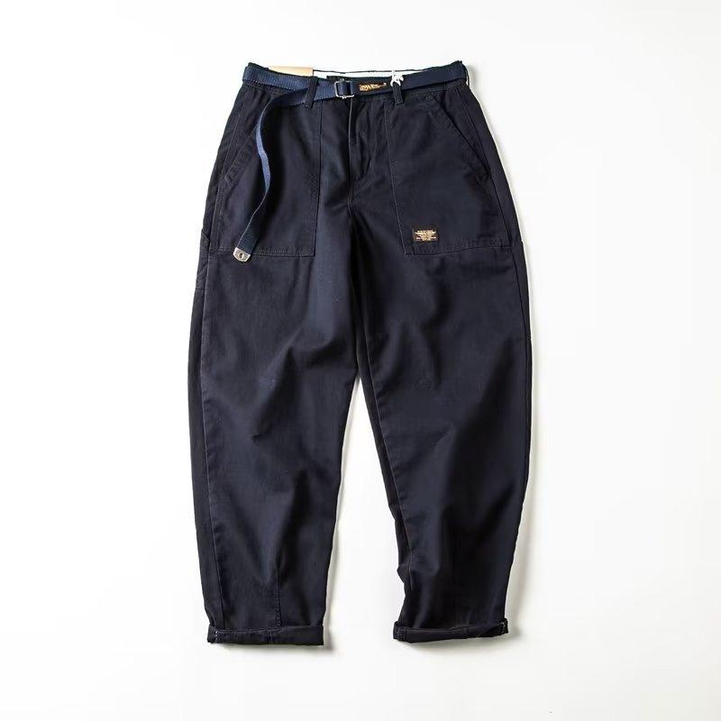 Overalls Men's Autumn New Retro Loose Fashion Trend Straight Blue Casual Pants