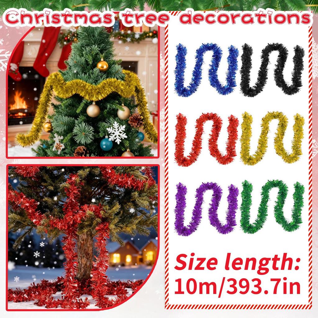 Christmas Garland Christmas Wool Strips Wreath Christmas Tree Party Decoration