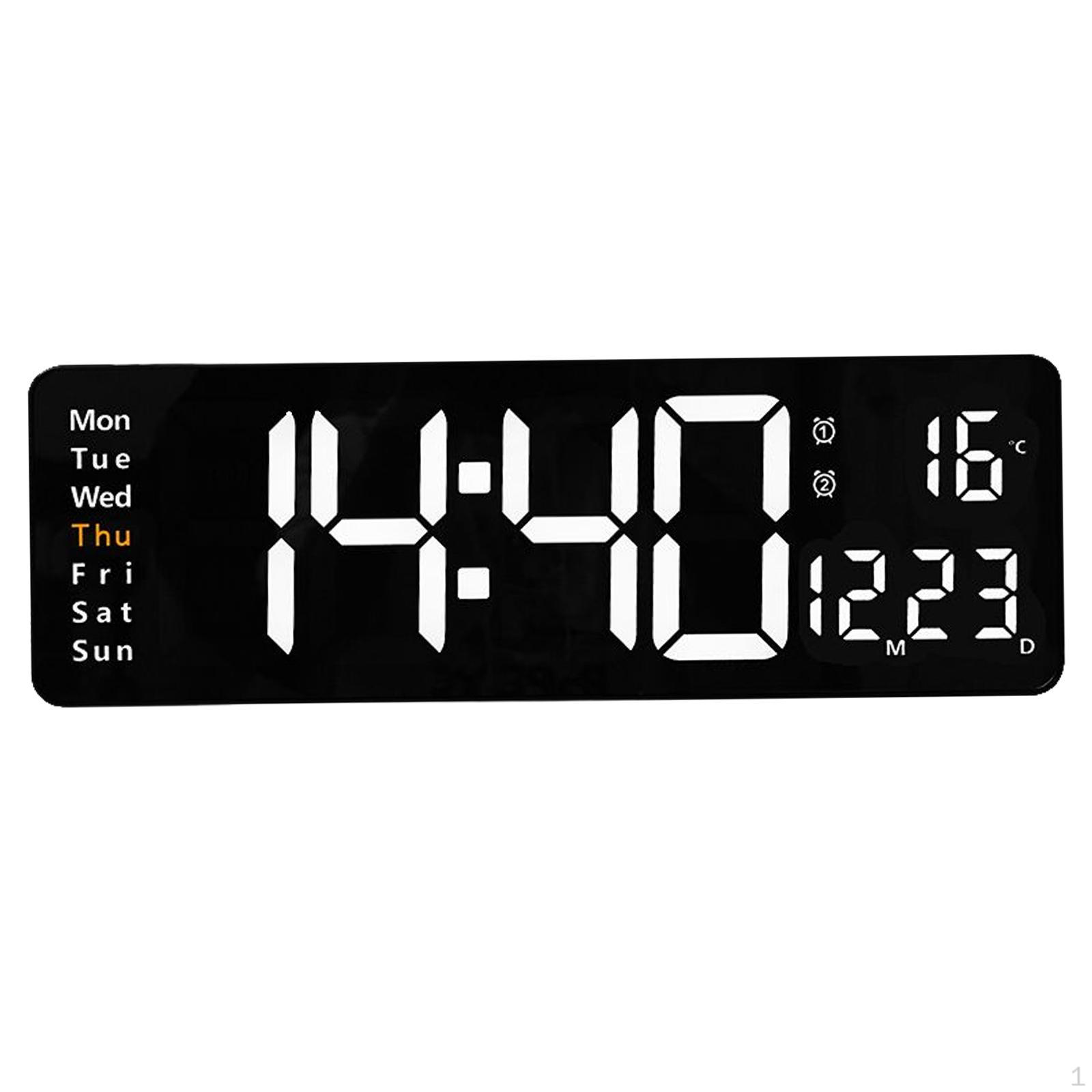 Digital Wall Clock, Alarm Clock Ten Level Brightness Adjustment Positive Function Hanging LED Clocks