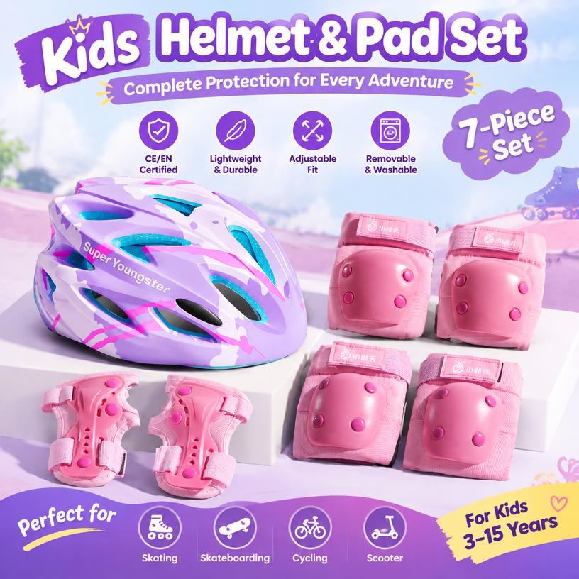Children's Sports Protective Gear Set with Helmet and Pads