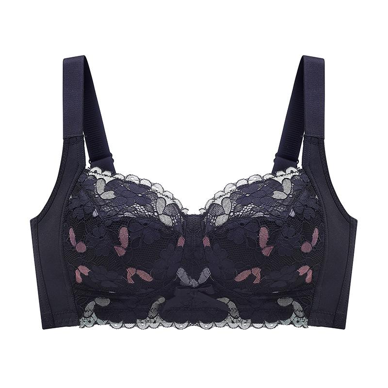 Latex Lace Lingerie for Women Gathered Together Seamless Bra Without Steel Rings Push Up Bra