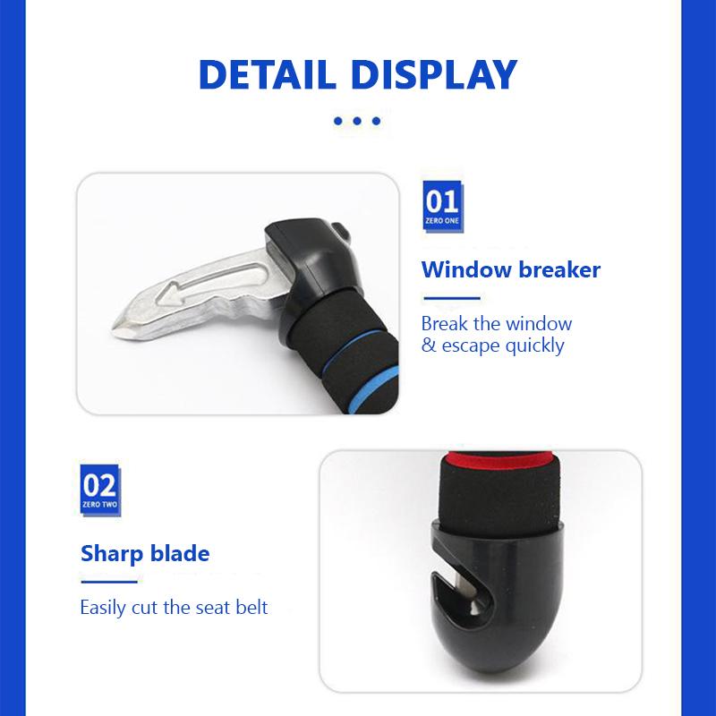 SEAMETAL Car Safety Hammer Car Window Breaker Seat Belt Cutter Multifunction Auto Emergency Escape Tool
