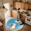Rabbit in the Sky,Round Area Rug,Carpet Rug for Living Room Bedroom Sofa Playroom Decor,Non-slip Floor Mat