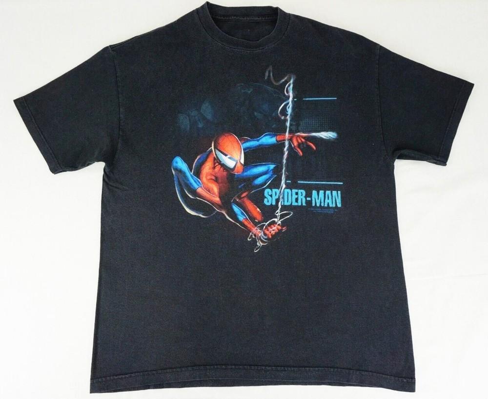 

Spider-Man 2002 Movie Mad Engine Promo Black T-Shirt Size S-5XL Reprint Unisex T-Shirt XL