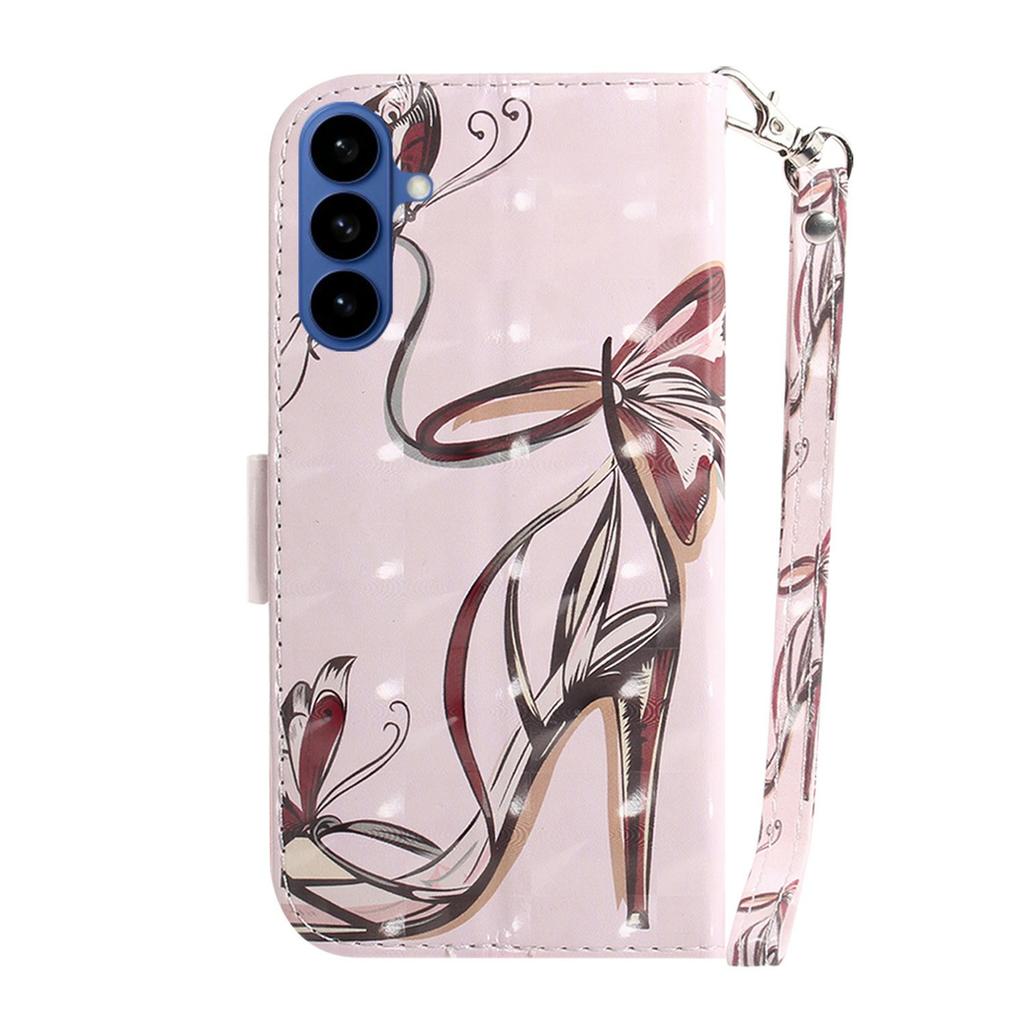 For Samsung Galaxy A57 5G Case Pattern Printing Leather Wallet Phone Cover with Wrist Strap