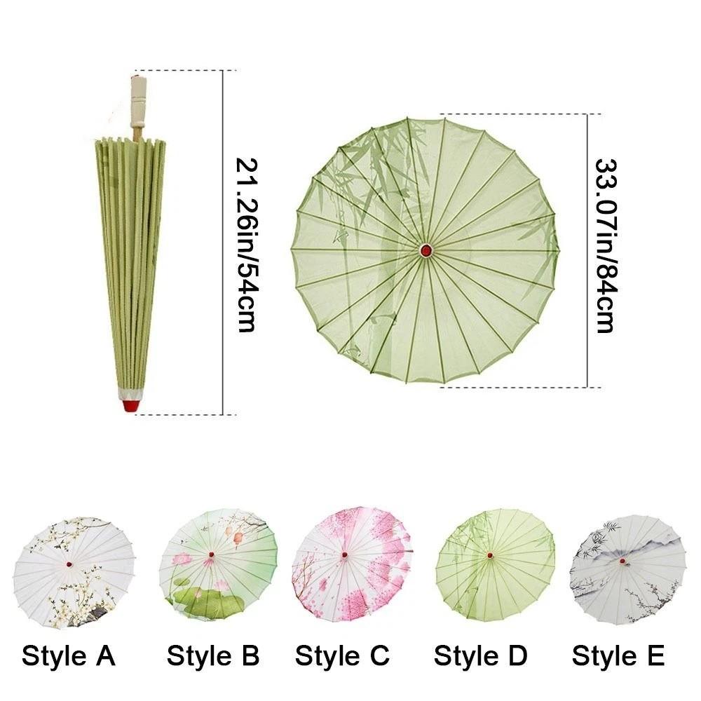 Bamboo Ancient Dance Umbrella Handmade Hanfu Umbrella Oil Paper Umbrella Photograph Prop