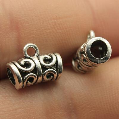 10 peças 11x9mm Bails Beads para fazer joias DIY Colar Pulseira Prata Antiga Cor Bails Beads Charm Bails Beads