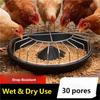 Poultry Feeding Tray 14/24/30 Slots, Efficiently Control Food Spill Trough Chicken and Pigeons Feeder