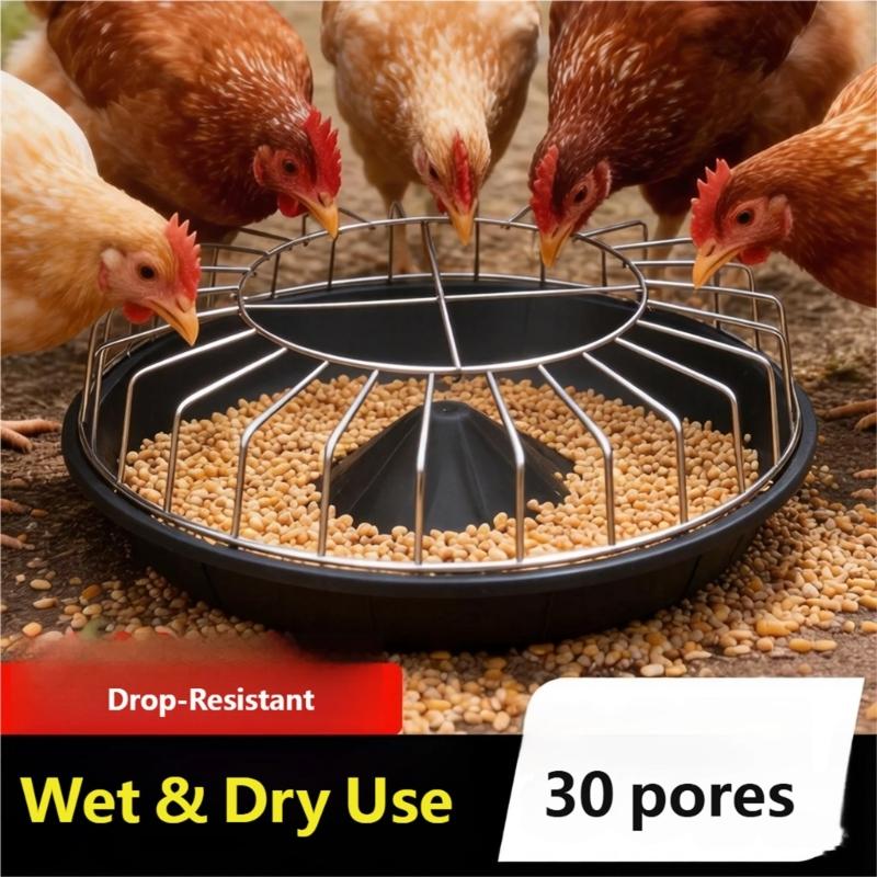 Poultry Feeding Tray 14/24/30 Slots, Efficiently Control Food Spill Trough Chicken and Pigeons Feeder