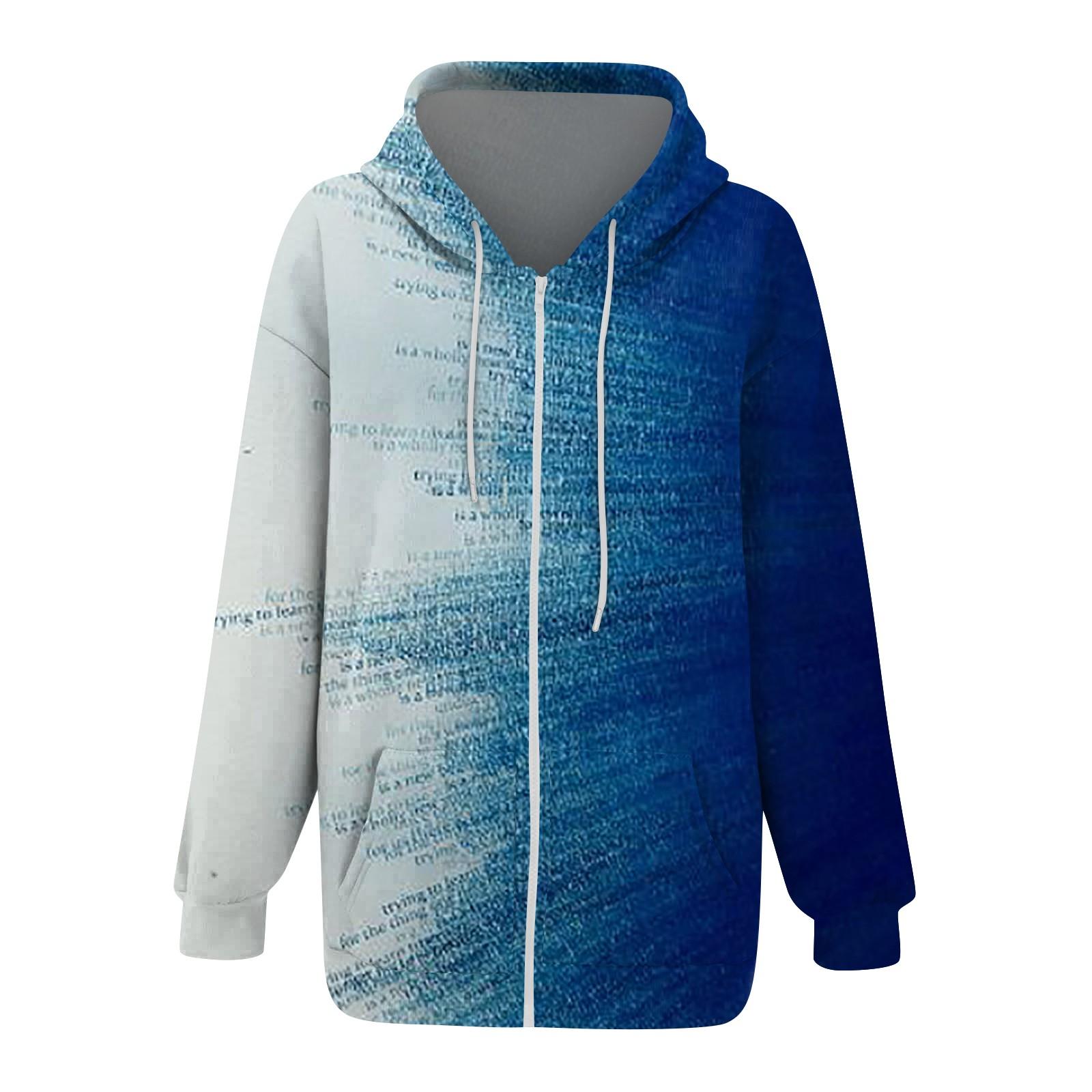 Женская модная повседневная толстовка с принтом и длинным рукавом с карманом — фото 4