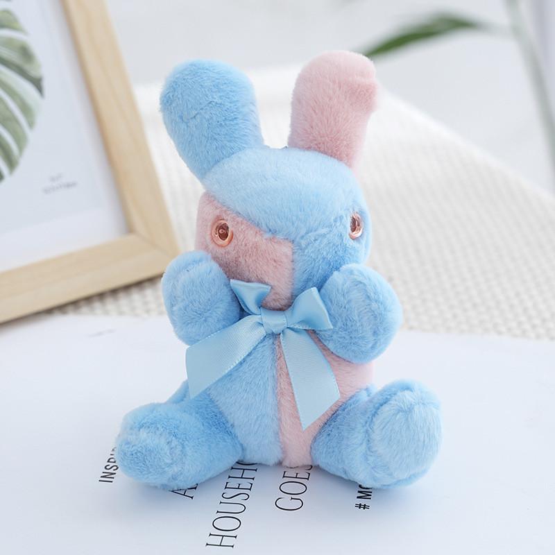Adorable Plush Bunny Keychain Soft Pp Cotton Stuffed Animal Toy For Kids Bags
