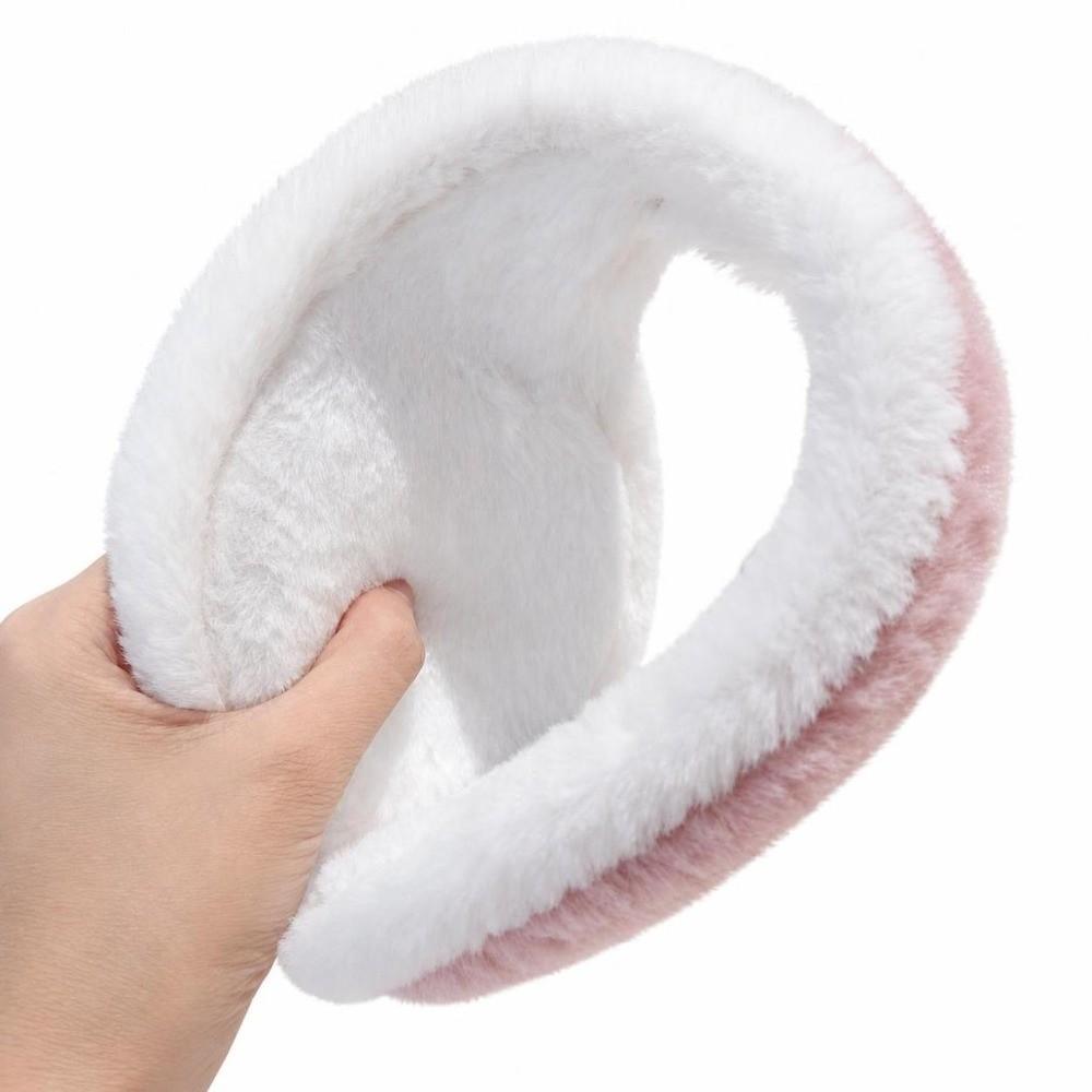 Portable Rear Hanging Ear Muffs Rear Worn Style Windproof Ear Covers Plush Ear Warmers  For Women