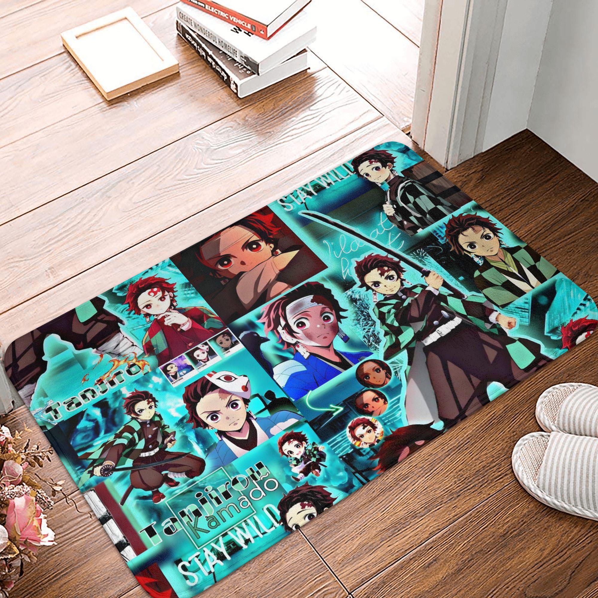 

Tanjiro Kamado Demon Slayer Front Door Mat Anti-Slip Indoor Waterproof Doormat Living Room Entrance Rug Carpet 40x60cm