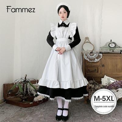 Japanese-Inspired Black & White School Uniform Maid Dress