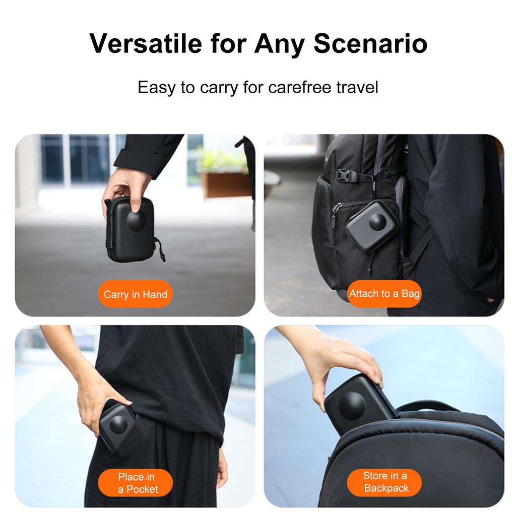 VRIG AC-57 Camera Carry Case Carrying Travel Bag Portable Small Storage Bag Protective Cover Hard Shell Travel Protector Compatible with DJI Osmo 360