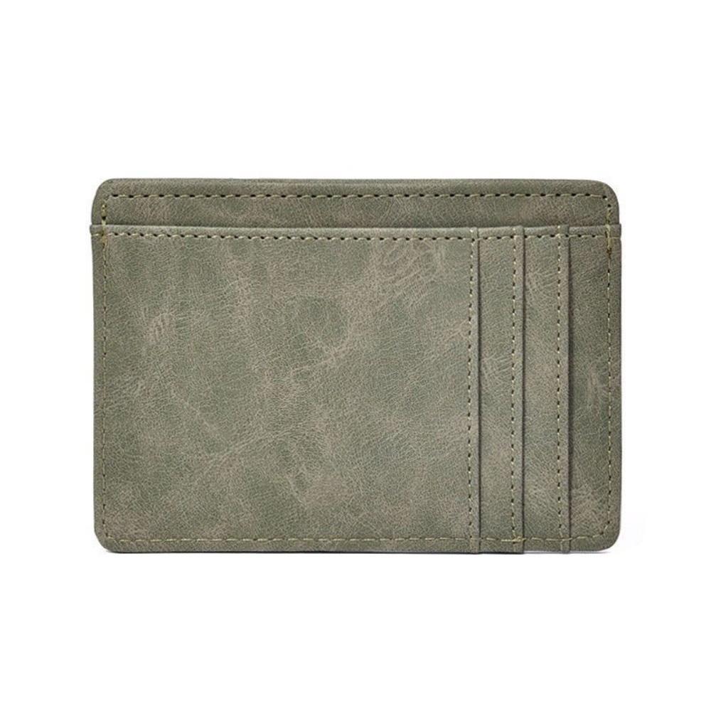 

Multi-functional Mini Card Holder Solid Color Bank Card Case Coin Purse Business зелёный