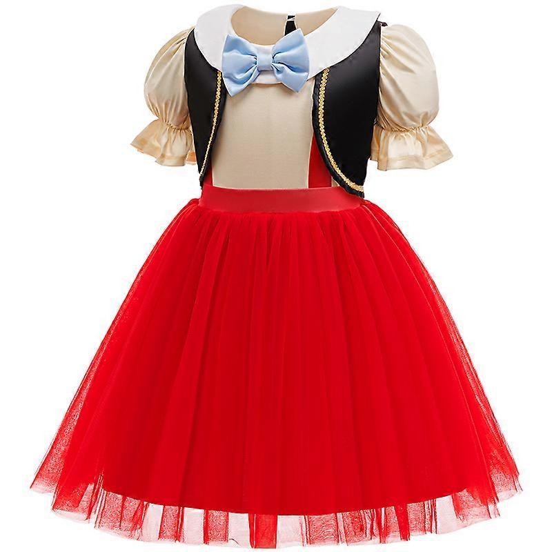 Pinocchio Girls 2-Piece Dress Set Party Princess Gown Red