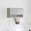 Wall Mounted Nightstand with Door Grey Sonoma 50 x 20 x 30 cm