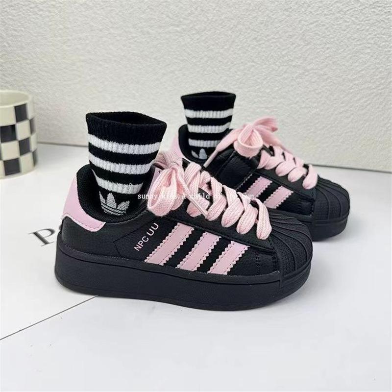 

Autumn Korean Kids Shell Head Casual Sneakers for Boys and Girls the inner length of size 26 is about 16.2cm розовый