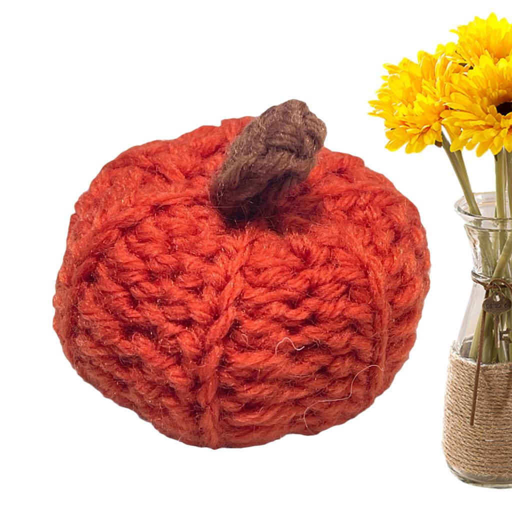 Funny Pumpkin Crochet Decorations Decorative Tiny Pumpkin 2025 Rustic Farmhouse Pumpkins Reusable Decorative Tiny Pumpkin Small