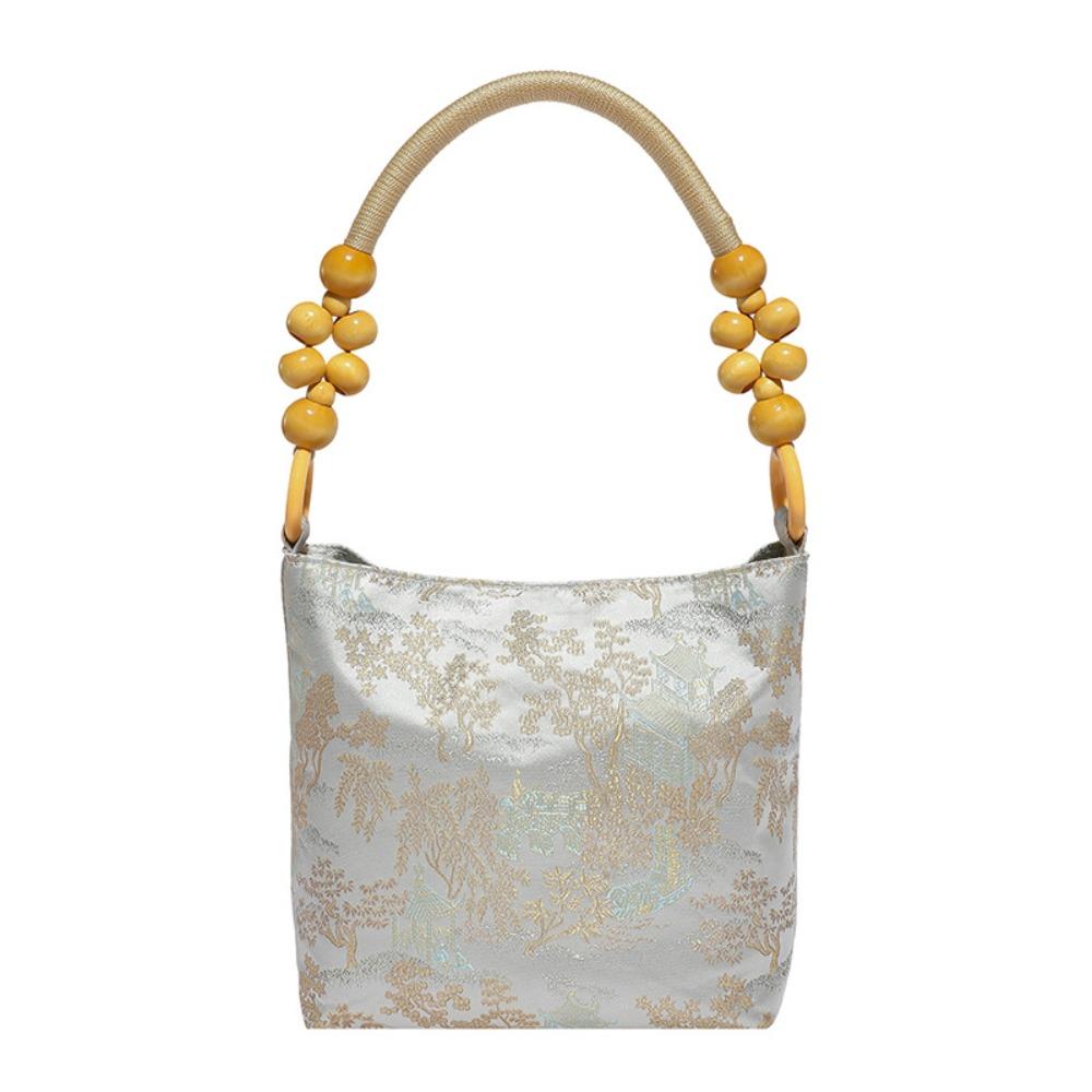 Bead Embroidery Shoulder Bag Large Capacity Retro Underarm Bag Chinese Style Handbag Streetwear Style J 890₽