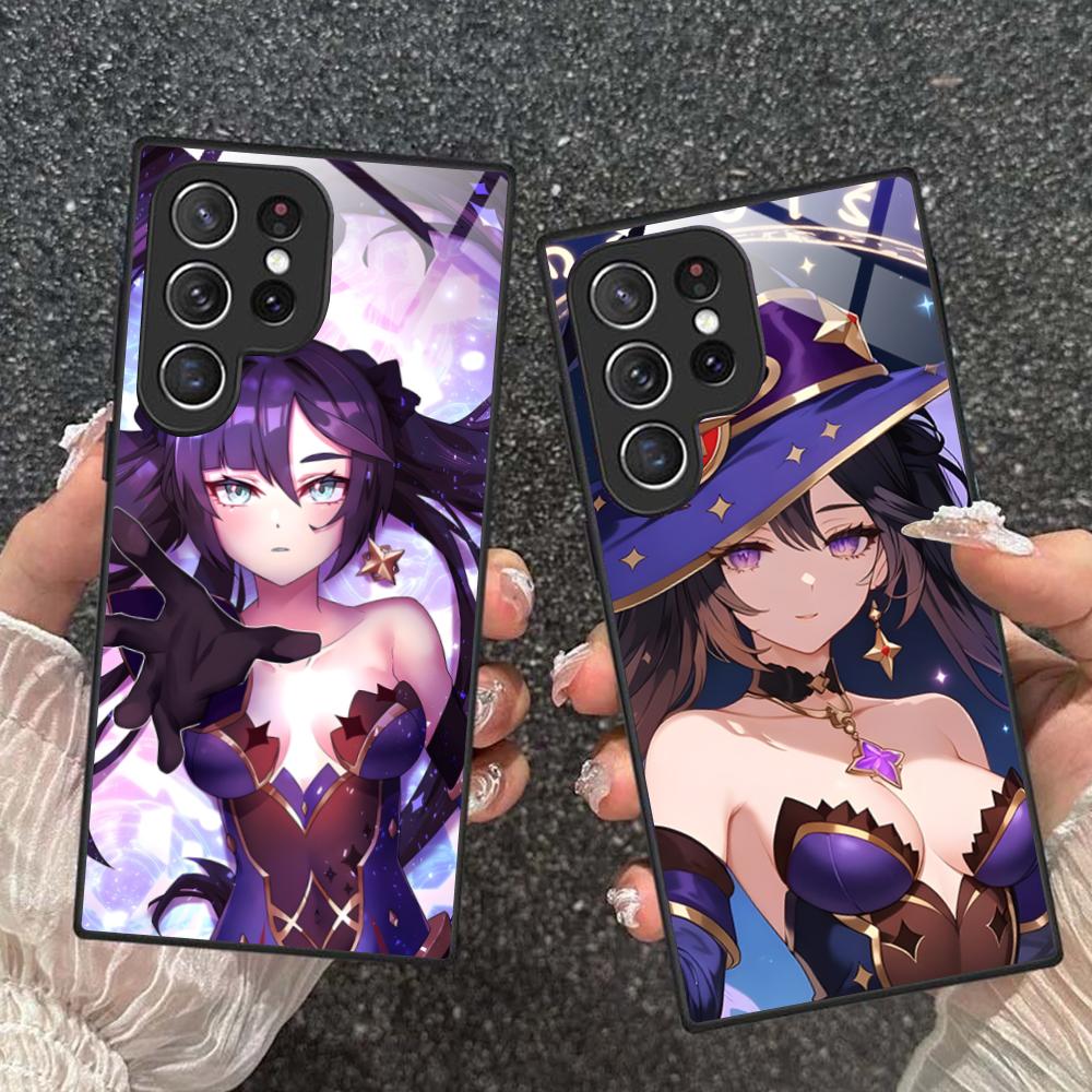 Game GI Mona Glass Mobile Phone Case for Samsung Galaxy A56 55 54 53 52 51 36 35 34 23 16 15 5G Colorful Cover
