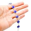Lapis Lazuli Bracelet: Minimalist 925 Sterling Silver Gemstone Jewelry