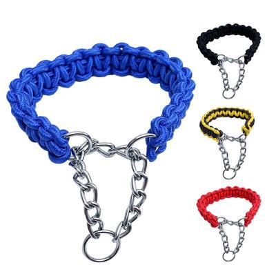 Braid Dog Collar Nylon Choke Collar Adjustable Pet Collars Pet Supplies Collars For Large Dogs Puppy Small Dogs For Home Outdoor