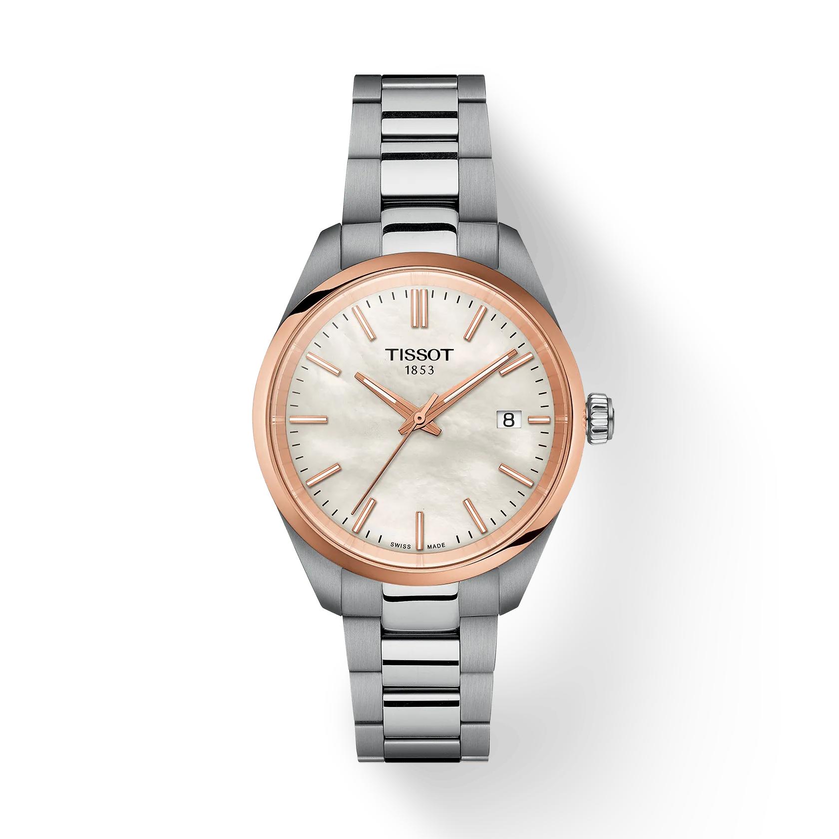 Tissot Stainless Steel white mother of pearl Dial Men s Fashion Watch T150.210.21.111.00 белый