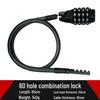 Universal Bike Lock: Anti-Theft Password Lock for Mountain Bikes & E-Bikes, Leather Ring, Portable Thick Cable Lock, Durable & Secure.