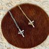 White Zircon Classic Cross Crown Pendant Necklaces For Women Vintage Gold Silver Color Chain Wedding Jewelry Mother's Day Gifts