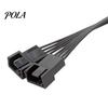PWM Fan Splitter Cable 13.5cm Professional Tinned Copper Wide Compatibility 1 Hub to 2 4 Pin Extension for Desktop Corrosion-resistant